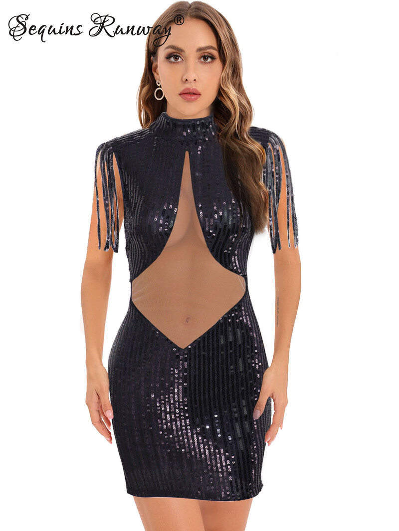 Seksikas läbinähtav mini litritega suvekleit naistele 2024 glitter bodycon club sünnipäevakleit naiste õhtukleidid vestidos