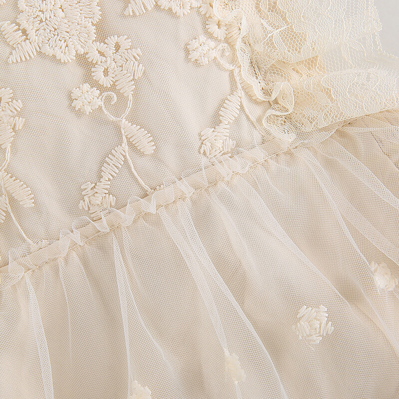 2023-03-21 Lioraitiin 0-6 ani Rochie de prințesă cu broderie florală, fără mâneci, pentru fetițe mici