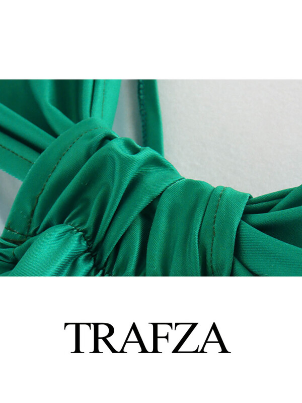 TRAFZA naiste gradientvärviga seksikas õõnsa kaunistusega peokleit Elegantne naiste asümmeetriline kondita kleit suveriided Y2K