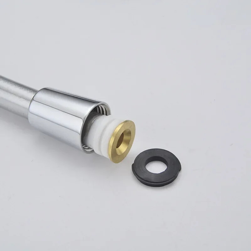 PVC visokotlačno srebrno i crno glatko crijevo za tuš za kadu Fleksibilna ručna glava