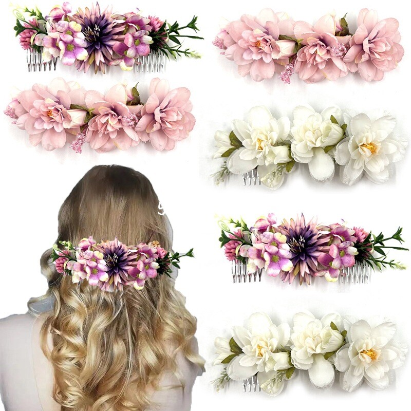 Europski i američki novi stil, simulacija šume, češalj za kosu s cvijećem, temperament, češalj za kosu za mladenke, žensko pokrivalo za glavu u boemskom stilu