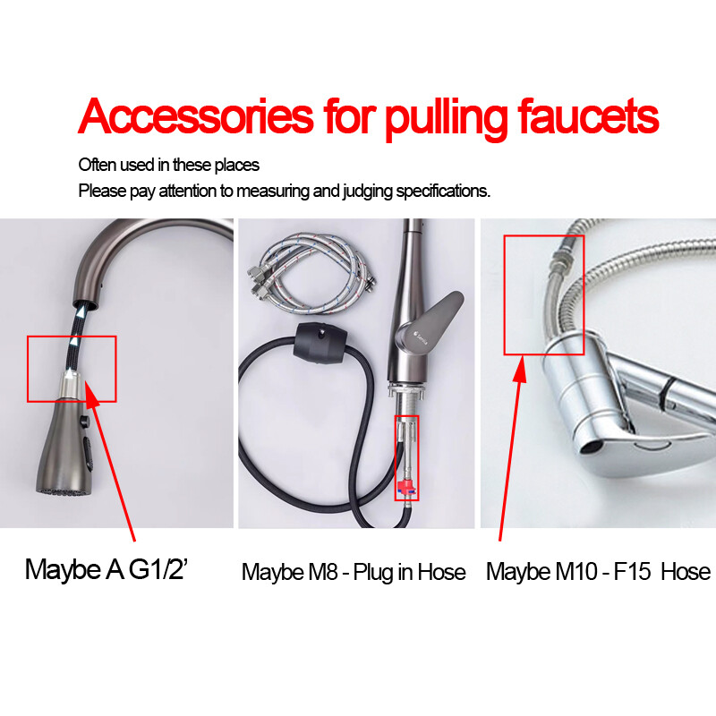 Posebno dovodno spojno crijevo za izvlačnu kuhinjsku/kupaoničku izvlačnu slavinu M15/M8/M10/produžnu adaptersku cijev za utikač