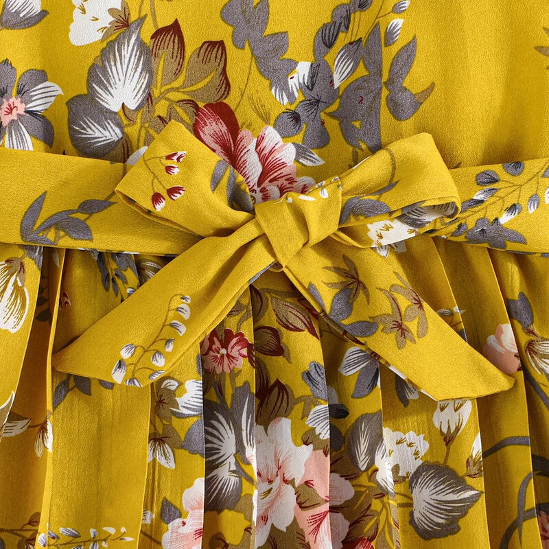 Haljina za djecu od 5-14 godina Rođendanska slatka cvjetna suknja s naboranim rukavima Princess haljine Ootd za djevojčice