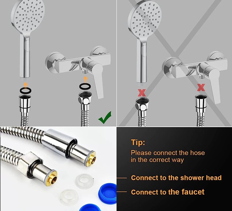 MZD Produžetak crijeva za vodu od nehrđajućeg čelika Vodovodna cijev Cijev za povlačenje Ručna glava Fleksibilna vodovodna antiuniverzalna