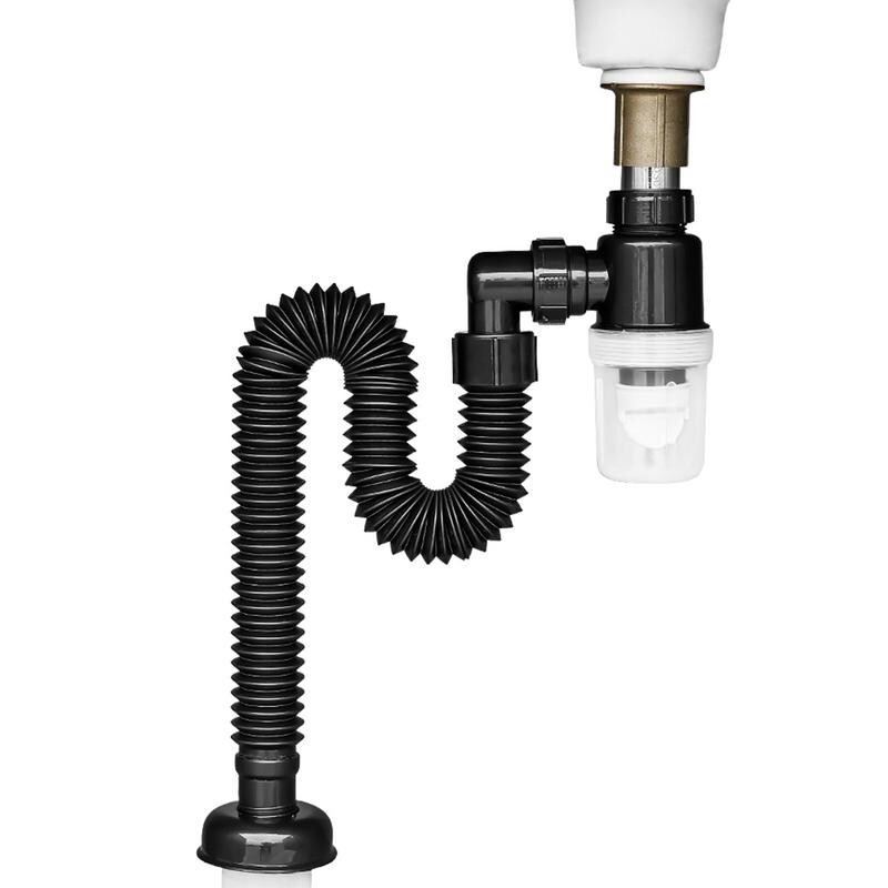 Fleksibilna odvodna cijev Cijev za umivaonik Sudoper Odvodna cijev za kanalizaciju Odvodna cijev protiv mirisa Produžna cijev Odvodni filt za kuhinju