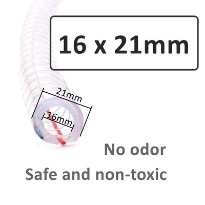 1M prozirno meko PVC crijevo za vodovod ID. 10~38 mm visokokvalitetna savitljiva cijev pumpe za vodu Cijev za ulje