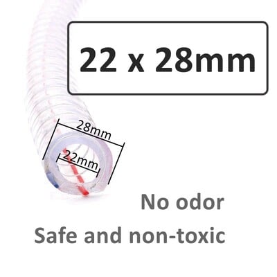 1M prozirno meko PVC crijevo za vodovod ID. 10~38 mm visokokvalitetna savitljiva cijev pumpe za vodu Cijev za ulje