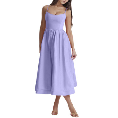 Naiste Camisole kleit Seksikas mähisega rusuv lõhikuga kokteilikleidid naistele õhtuseks peoks Elegantne rihmaga kleit ilma taskuta