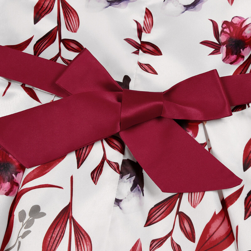 Comerț exterior fierbinte noi rochie fetiță mânecă mică zburătoare rochie imprimeu arc rochie prințesă haine petrecere