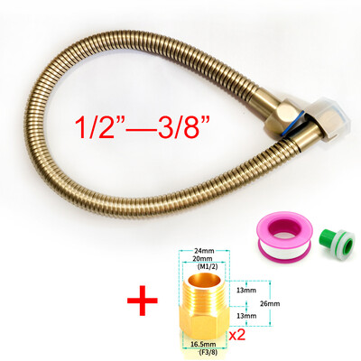 crijeva za tuširanje crijeva od nehrđajućeg čelika brušeno zlatno (mat) crijevo za vodoinstalaterske cijevi crijevo za vodovodne instalacije od nehrđajućeg čelika za 30cm/50cm