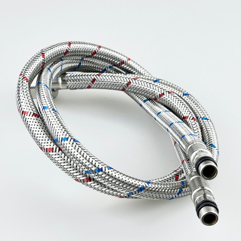 1/2,3/8,9/16 304 tkani nehrđajući čelik Jednoglavna dovodna cijev za hladnu i toplu vodu Kuhinjska slavina za umivaonik Vodovodna crijeva