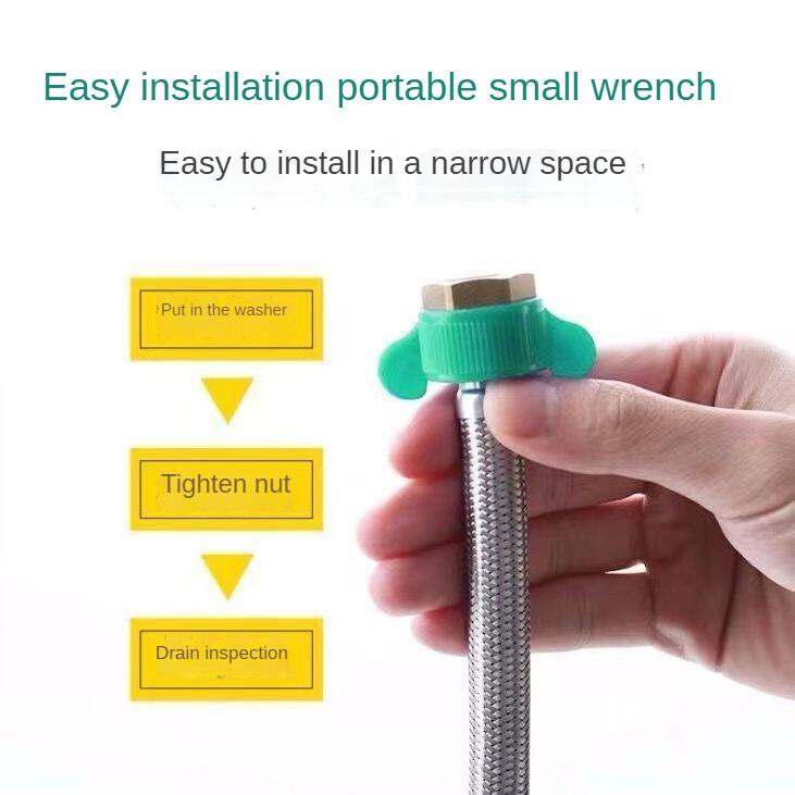 Pleteno crijevo od nehrđajućeg čelika 304 Kućanski grijač vode WC slavina Ulazna cijev za toplu i hladnu vodu Metalna cijev za vodu DN15