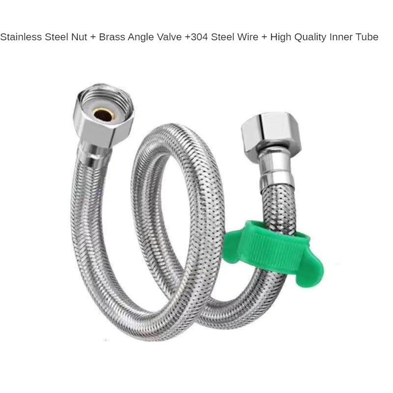 Pleteno crijevo od nehrđajućeg čelika 304 Kućanski grijač vode WC slavina Ulazna cijev za toplu i hladnu vodu Metalna cijev za vodu DN15