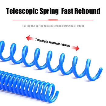 3/6/9/12/15 метра PU въздушен компресор маркуч тръба спирала тръба пневматичен полиуретан 6*4 мм 8*5 10*6.5 12*8 мм телескопичен пружинен инструмент