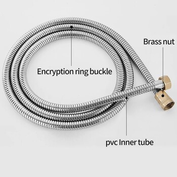Нова месингова глава 1,5/2/3M гъвкав маркуч за душ от неръждаема стомана Дълъг удължителен маркуч за вода за душ Водопроводна тръба Аксесоари за баня
