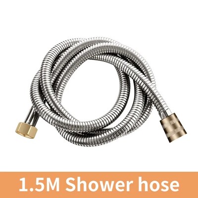 Nova mjedena glava 1,5/2/3M fleksibilno crijevo za tuširanje od nehrđajućeg čelika Dugo produžetak crijeva za vodu za tuš Vodovodna cijev Kupaonski pribor