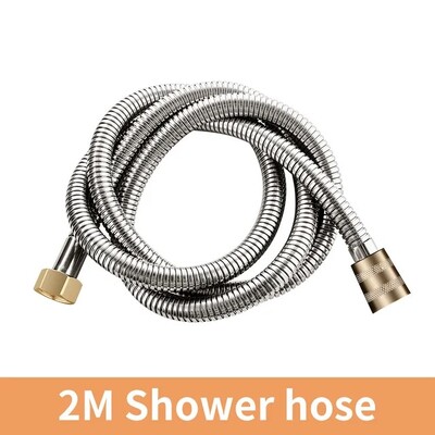 Nova mjedena glava 1,5/2/3M fleksibilno crijevo za tuširanje od nehrđajućeg čelika Dugo produžetak crijeva za vodu za tuš Vodovodna cijev Kupaonski pribor