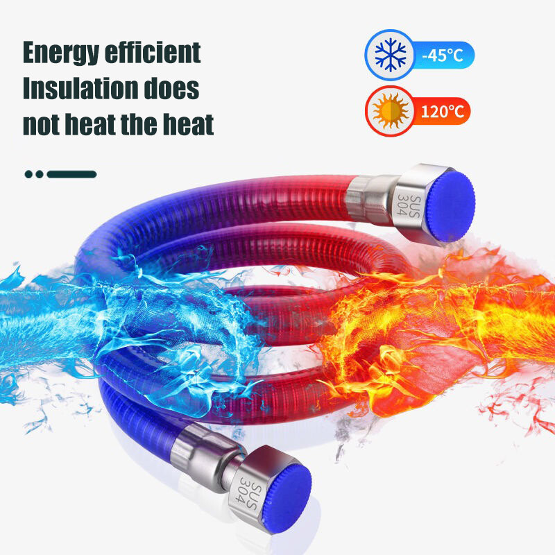 Crijevo od nehrđajućeg čelika 304, grijač vode, dovodna cijev za toplu ili hladnu vodu, metalni mijeh u 4 točke, višenamensko crijevo za plin otporno na eksploziju