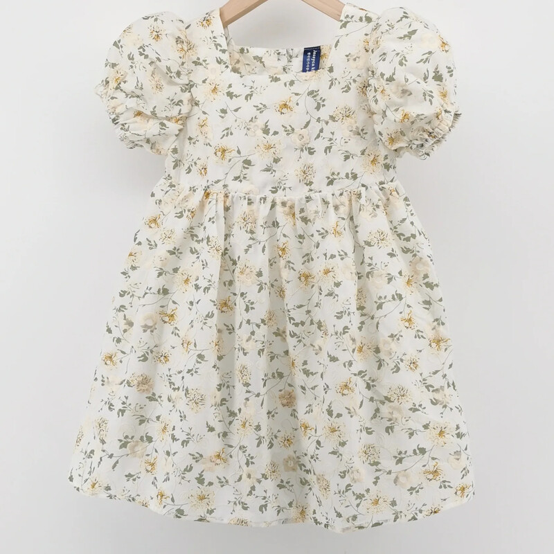 Vasaros naujo stiliaus korėjietiškos vaikiškos suknelės mergaičių siuvinėtos trumpomis rankovėmis princesės suknelės mielos balioninės rankovės, vaikiškos