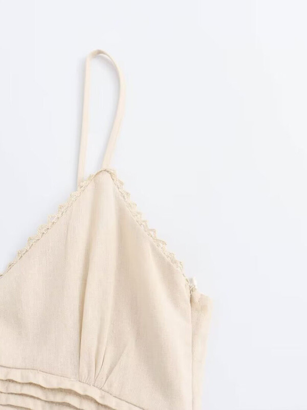 2024 uued naisteriided temperament mood seksikas traksidega üherealine õhukeste rihmadega kleit