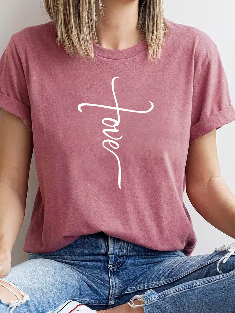 Lühikeste varrukatega kirjatrükiga ümarkaelus T-särk Independent Foreign Trade Station