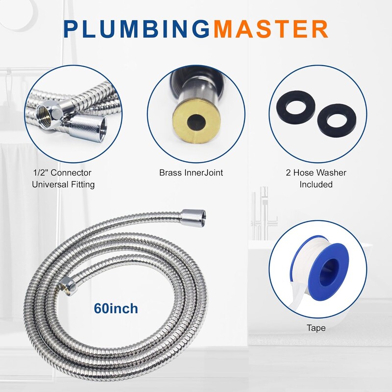 Vruće savitljivo valovito crijevo za tuširanje od nehrđajućeg čelika 1 m / 1,5 m / 2 m Priključak za vodovodno crijevo Proizvodi za kupanje Kupaonski pribor