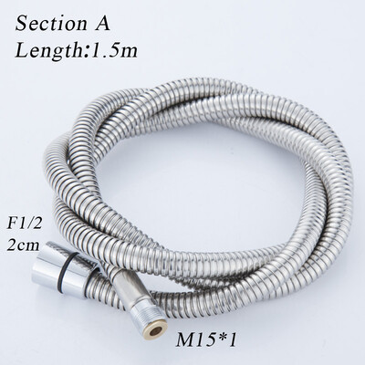 Kromirana površina od nehrđajućeg čelika izvlačiva cijev za tuš, umivaonik za kupanje kuhinjska odvodna slavina posebno crijevo