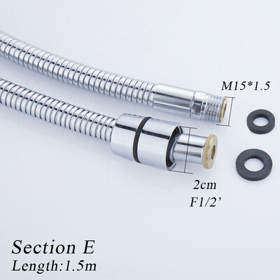 Kromirana površina od nehrđajućeg čelika izvlačiva cijev za tuš, umivaonik za kupanje kuhinjska odvodna slavina posebno crijevo