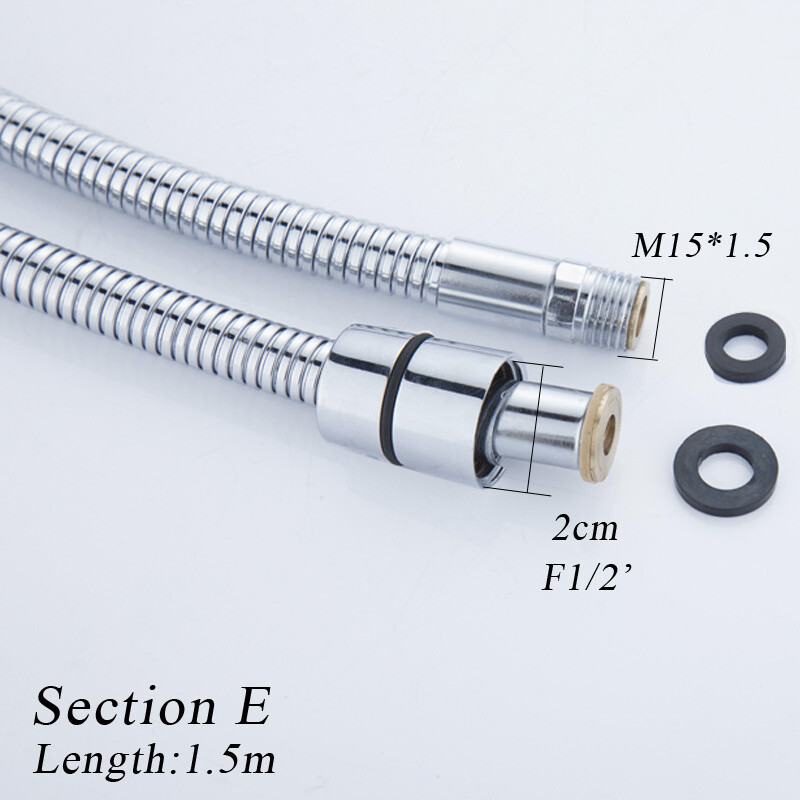 Kromirana površina od nehrđajućeg čelika izvlačiva cijev za tuš, umivaonik za kupanje kuhinjska odvodna slavina posebno crijevo