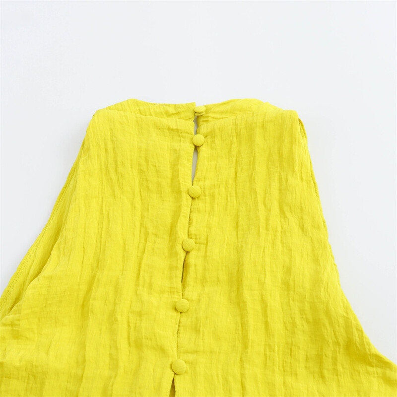 PB&ZA2024 Vasaros Naujas Produktas Laisvalaikio moterų mados Seksualaus juosmens raukšlių efekto mazgą puošianti ilga suknelė