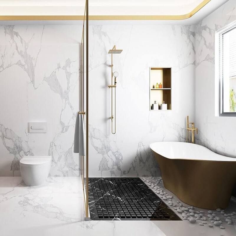 Zamjensko crijevo za tuš od nehrđajućeg čelika 1,5/2 m Produžna cijev glave tuša protiv uvrtanja Titanium Gold Visokotlačni