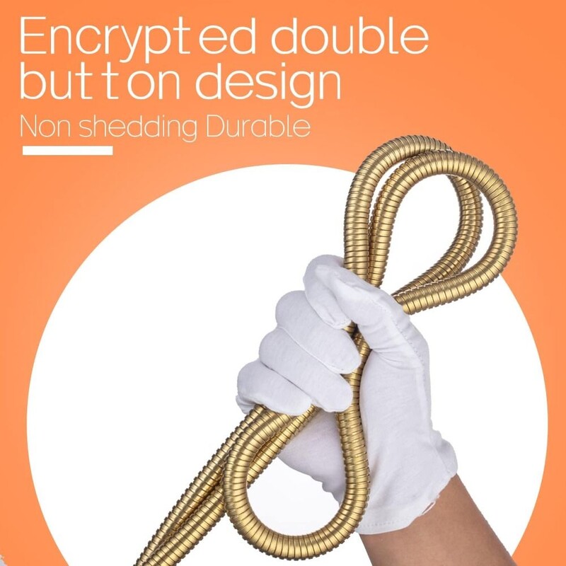 Zamjensko crijevo za tuš od nehrđajućeg čelika 1,5/2 m Produžna cijev glave tuša protiv uvrtanja Titanium Gold Visokotlačni