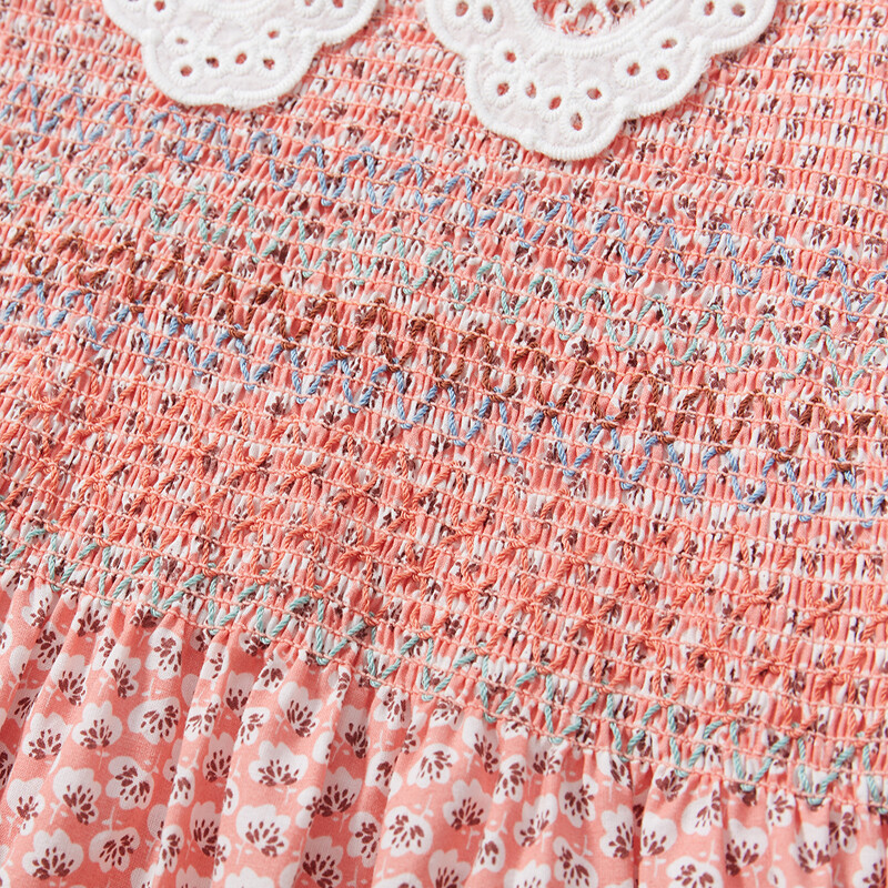 Little maven 2024 suvine beebitüdrukute printsessi sünnipäevakleit puuvillane multifilm Lilled Riided Armsad väikelapsed väikelaste lasterõivad