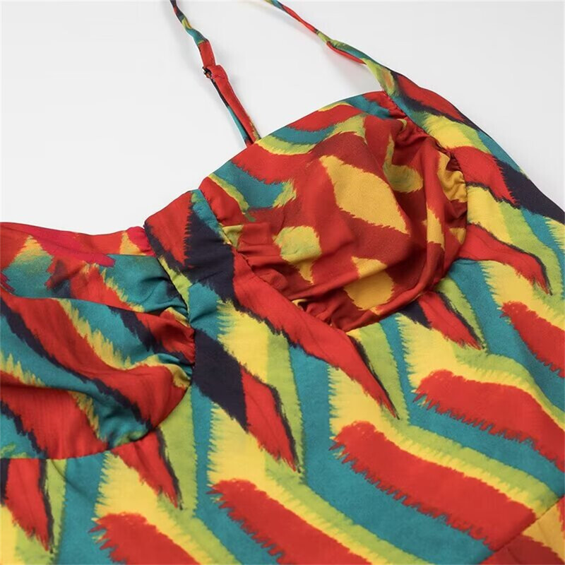 Taop&Za 2024 kevad uus toode naiste moe ja vabaaja stiilis Sling pikk trükitud kleit