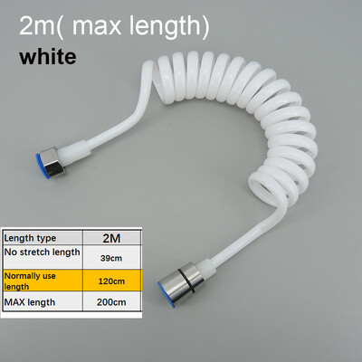 1,5/3/2m bijela 304 glava Fleksibilna opružna glava tuša mekana cijev za crijevo plastična Voda WC WC Bide Prskalica Telefonska linija kupaonica