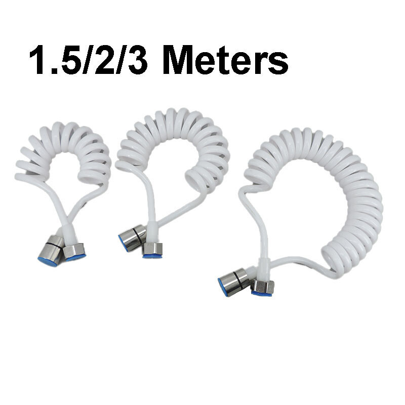 1,5/3/2m bijela 304 glava Fleksibilna opružna glava tuša mekana cijev za crijevo plastična Voda WC WC Bide Prskalica Telefonska linija kupaonica