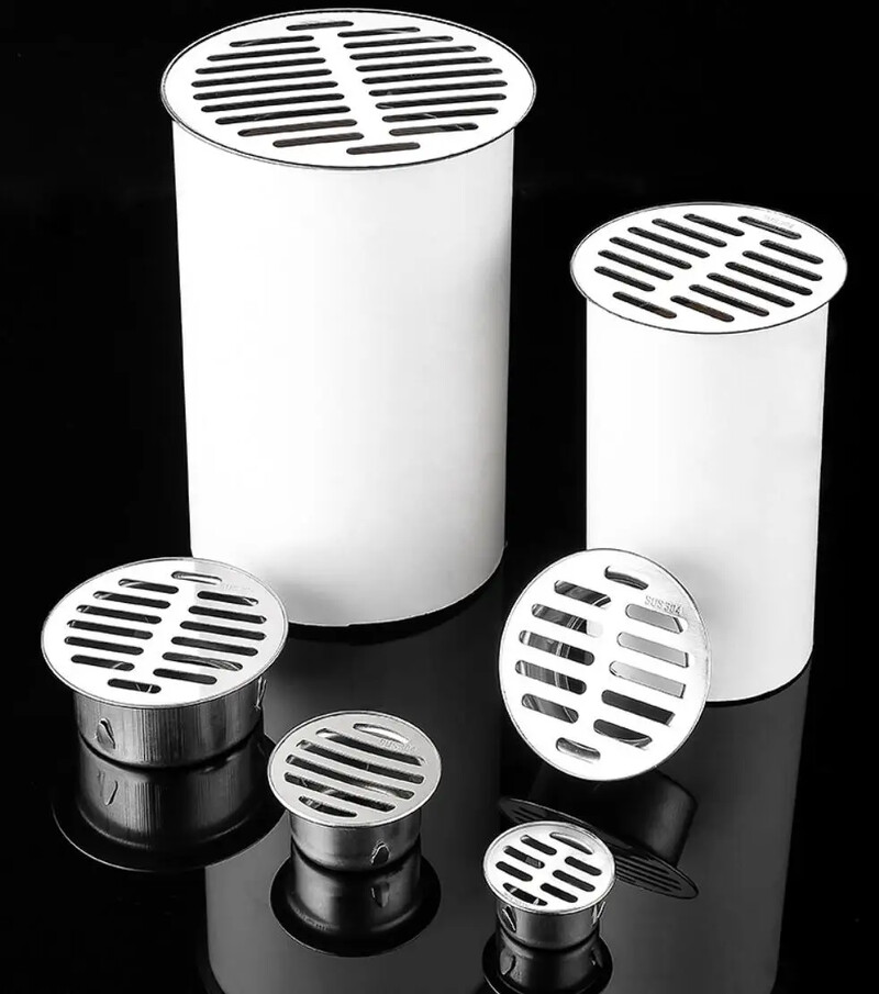 Okrugli balkonski krov od nehrđajućeg čelika 304 velikog pomaka Podni odvod protiv blokiranja Vanjski odvod kišne kante Podni odvod