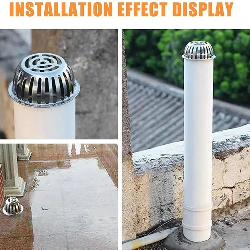Vanjski balkon Odvodni poklopac od nehrđajućeg čelika Odvodna cijev Vodovodna instalacija Krovni okrugli protiv blokiranja Podni odvod Čep kišne cijevi
