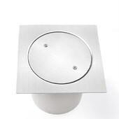 10 cm vanjski balkonski podni odvod Drenažni krovni poklopac od nehrđajućeg čelika Čep za kišnu cijev Kvadratni ravni podni odvod s pomakom