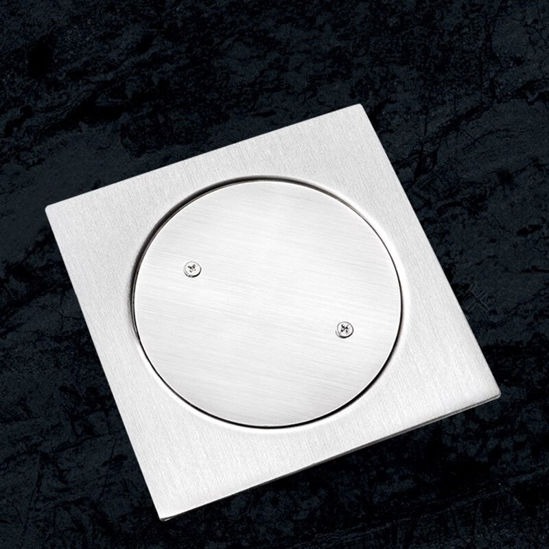 10 cm vanjski balkonski podni odvod Drenažni krovni poklopac od nehrđajućeg čelika Čep za kišnu cijev Kvadratni ravni podni odvod s pomakom