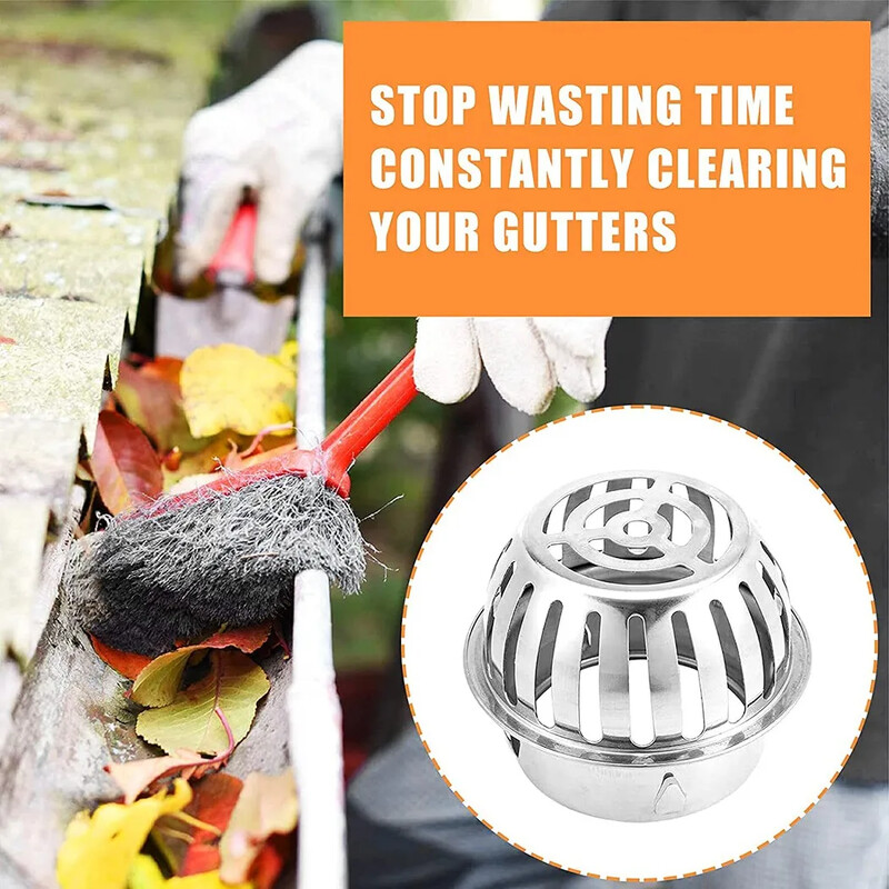 Balkon Krov Podni odvod od nehrđajućeg čelika Okrugli veliki pomak Anti-blokirajući filter Poklopac mreže Vanjski podni odvod