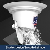 Plastična posuda za čučnjeve Čep protiv mirisa bijeli WC priključak protiv neugodnih mirisa Sprječava prelijevanje kanalizacije Dezodorira