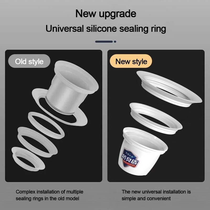 Plastična posuda za čučnjeve Čep protiv mirisa bijeli WC priključak protiv neugodnih mirisa Sprječava prelijevanje kanalizacije Dezodorira