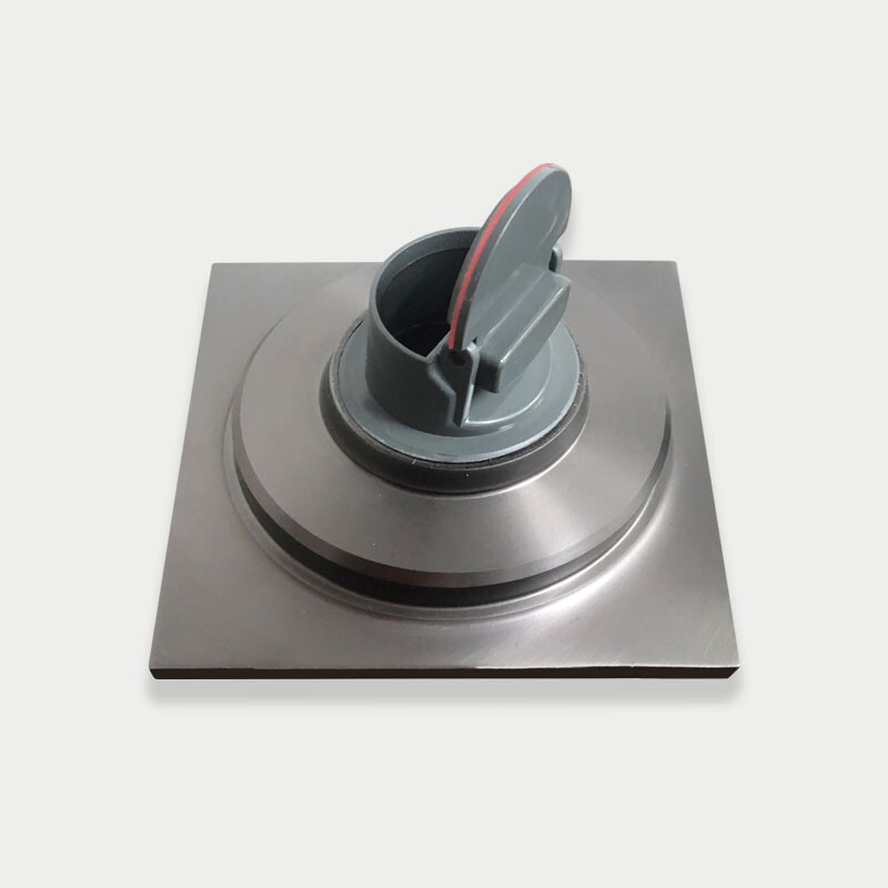 Odvod za tuš WC Filter za kosu Podni odvod Kupaonica 10cm Podni kvadratni odvod 4 inča Sivi Podni odvod tuša Kupaonski pribor