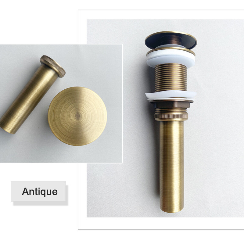 Kompleti odvodnih cijevi za kupaonicu u 8 boja, čep za umivaonik, ventil za odvod vode, glava za umivaonik, set čepova za vodu, metalno sivo bijeli