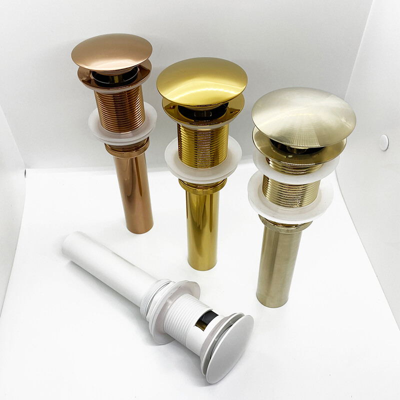 Kompleti odvodnih cijevi za kupaonicu u 8 boja, čep za umivaonik, ventil za odvod vode, glava za umivaonik, set čepova za vodu, metalno sivo bijeli