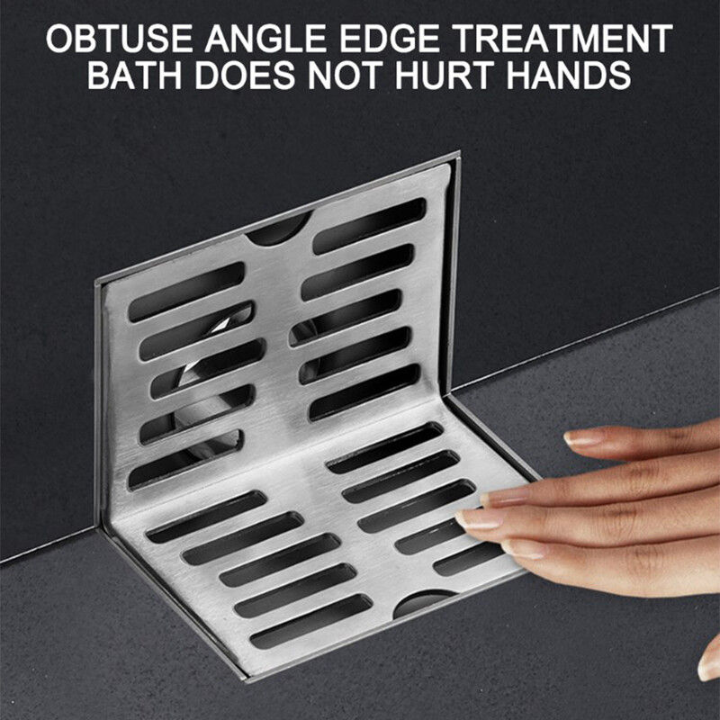 Podni odvod od nehrđajućeg čelika L oblika Podni odvod sa strane zida Balkon Isti sloj Filter za otpad za kupaonicu Kuhinja Tuš Oprema