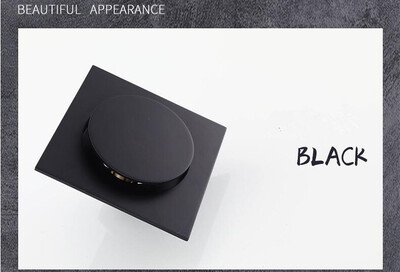 Tuqiu Podni odvodi crni/kromirani mesing Tuš Podni odvod Kupaonski dezodorans Euro Square Podni odvod Cjedilo Poklopac Rešetka Otpad