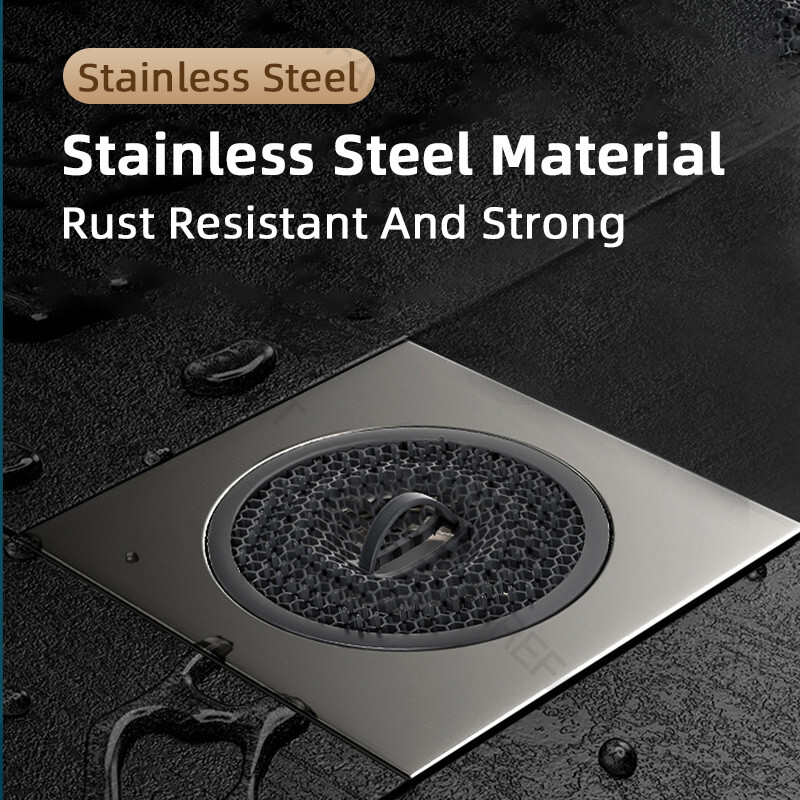 Odvod za tuširanje od nehrđajućeg čelika Jednosmjerni odvodni ventil Cjedilo za kosu protiv začepljenja Filter za neugodne mirise Čep za podni odvod Pribor