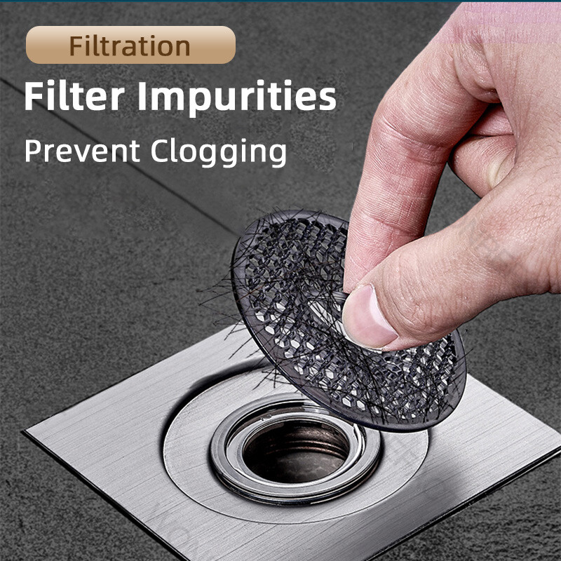 Odvod za tuširanje od nehrđajućeg čelika Jednosmjerni odvodni ventil Cjedilo za kosu protiv začepljenja Filter za neugodne mirise Čep za podni odvod Pribor